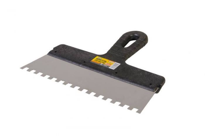 MasterTool Шпатель зубчастий 250*8*8 мм, Ст.: 19-6825