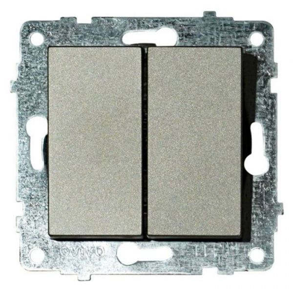 Механізм вимикача 2-клв. Grano антрацит/12/120 Механізм вимикача 2-клв. Grano антрацит/12/120