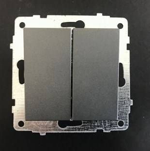 Механізм вимикача 2-клв.Grano срібло/12/120