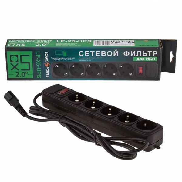 Мережевий фільтр для ДБЖ LP-X5-UPS-2M