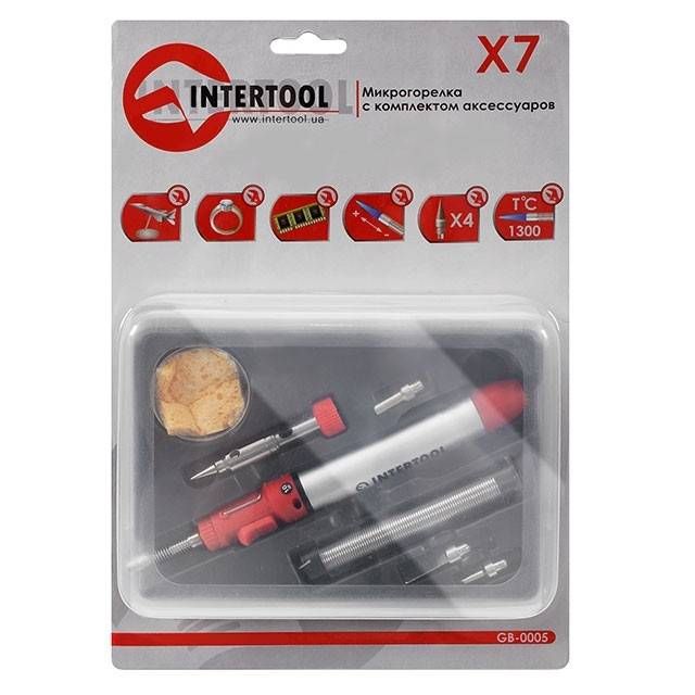 Мікропальник 12 мл з комплектом аксесуарів 7 од. INTERTOOL GB-0005