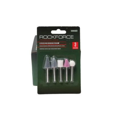 Набір каменів абразивних, 5пр. (Хвостовик 3мм), в блістері