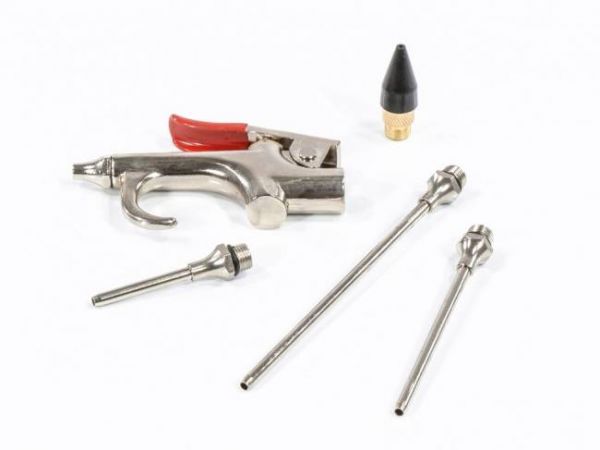 Продувний пістолет, пневматичний в комплекті з насадками, 4 шт.