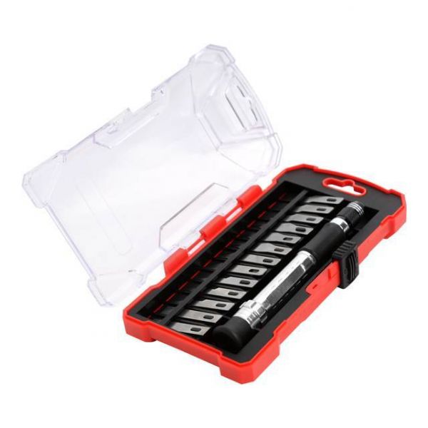 Набір скальпелів з тримачем, 14 шт. INTERTOOL HT-0524