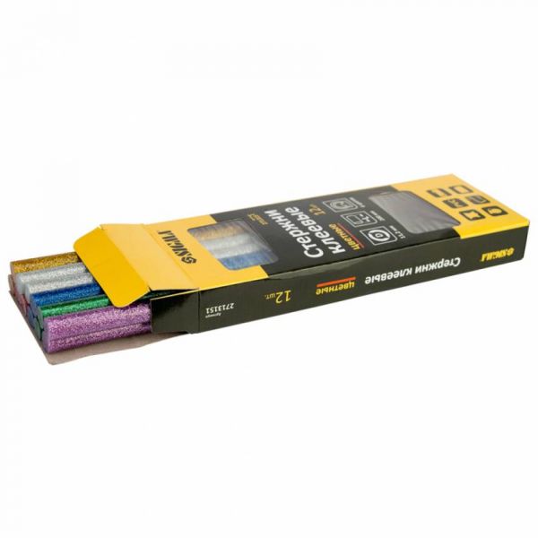 Набір стрижнів клейових Ø11,2*200мм 12шт 0,24кг (кольорові) Sigma (2713151)