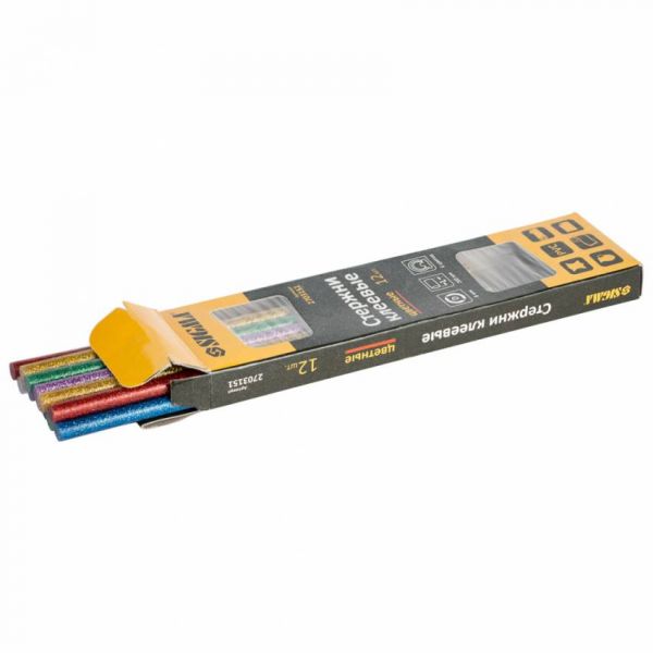 Набір стрижнів клейових Ø8*200мм 12шт 0,2кг (кольорові) Sigma (2703151)