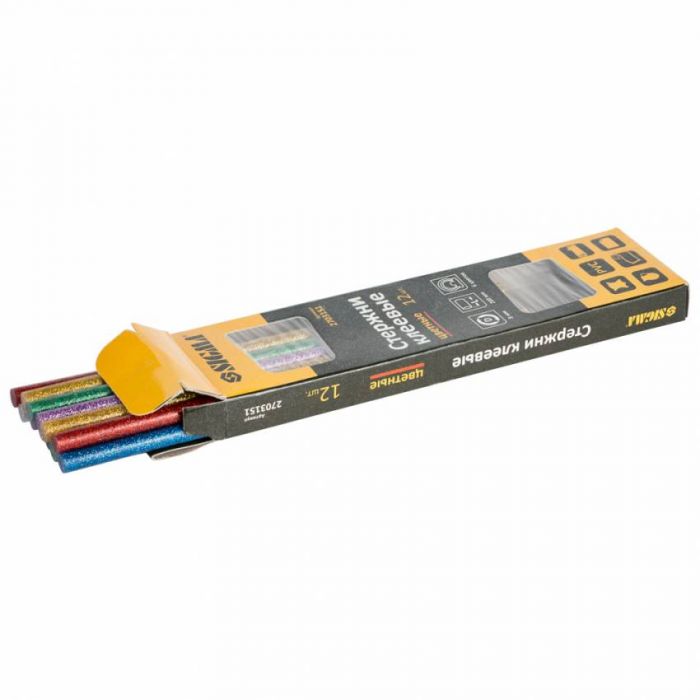Набір стрижнів клейових Ø8*200мм 12шт 0,2кг (кольорові) Sigma (2703151)