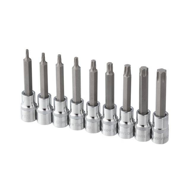 Набір біт TORX 1/2" T20-T60, 100 мм, S2, STORM INTERTOOL ET-8401