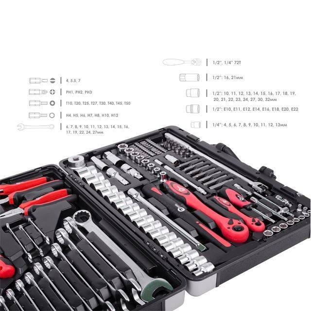 Набір інструментів професійний 1/4" & 1/2", 119 од. INTERTOOL ET-7119