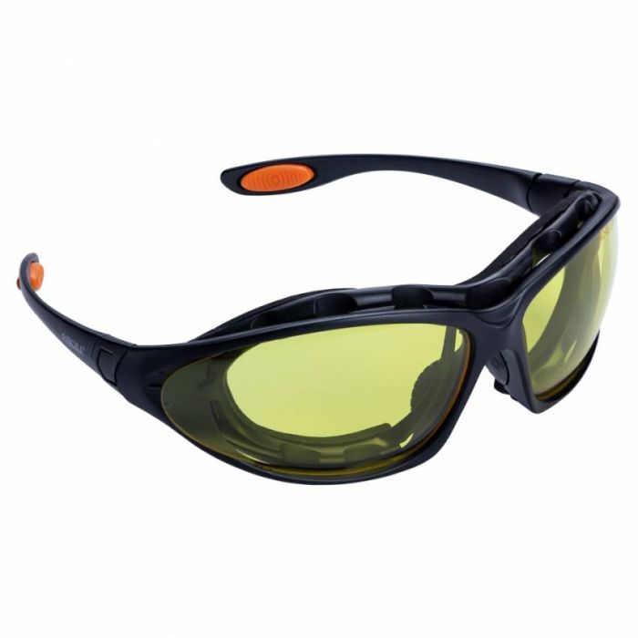 Набір окуляри захисні з обтюратором та змінними дужками Super zoom anti-scratch, anti-fog (бурштин) Sigma (9410921)