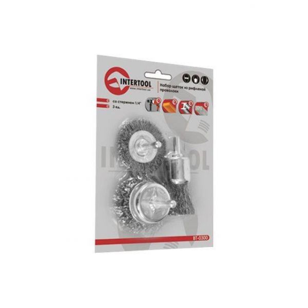 Набір щіток дротяних для дриля, 3 од. (50, 50, 30 мм) INTERTOOL BT-0300