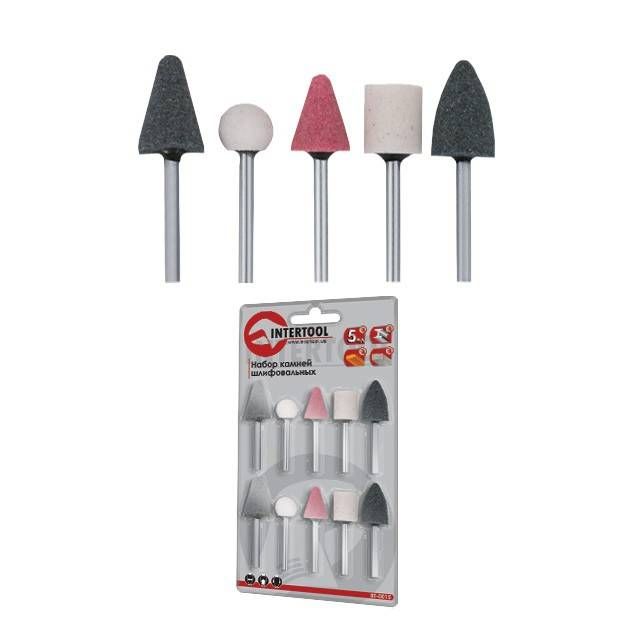 Набір шліфувальних каменів, 10 шт. INTERTOOL BT-0020