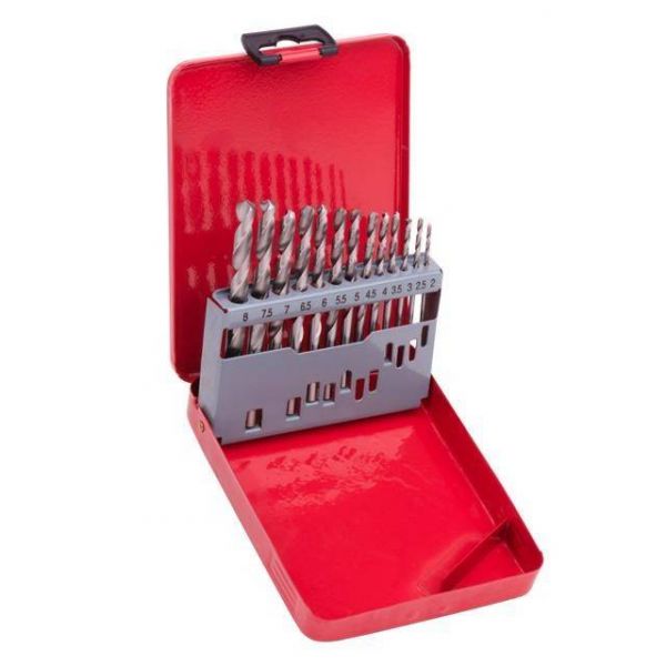 Набір свердел по металу HSS, 13 шт. (2,0-8,0 мм), полірована сталь INTERTOOL SD-0114