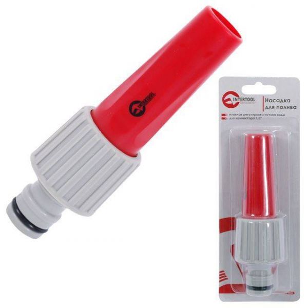 Насадка для поливу, 3/4", плавне регулювання потоку води INTERTOOL GE-0022