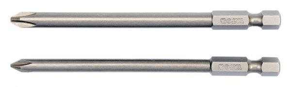 Викрутка насадка YATO хрестова, 1/4", Набір 2 шт, PH1/2 х 100 мм [25/100]