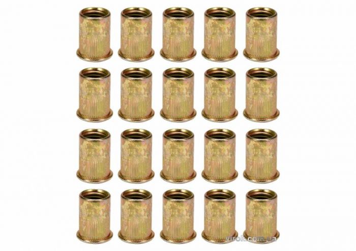 Нитогайка сталева YATO; М6 l=15 мм, 20 шт.