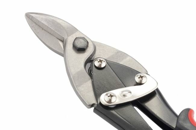 Ножиці по металу 250 мм, ліві, прогумовані ручки, MTX.