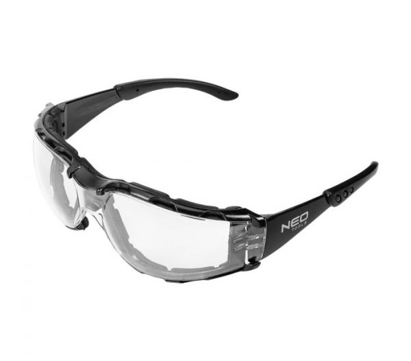 Окуляри захисні з пінопластовою вставкою, білі лінзи 97-520 NEO
