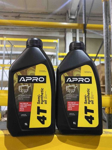Олива для чотиритактних двигунів напівсинтетична 10W-30 1л APRO