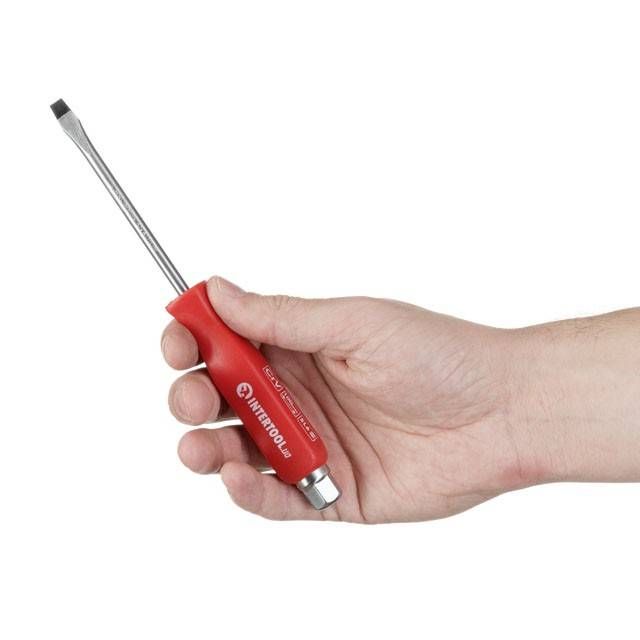 Викрутка ударна SL 6 * 100 мм CrV INTERTOOL HT-0482