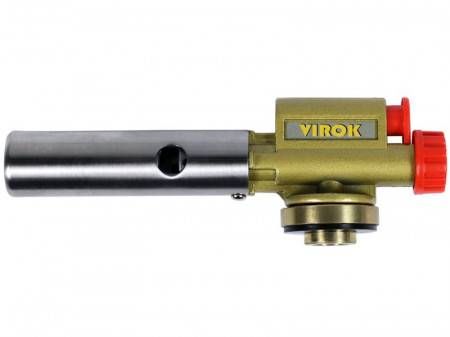 Пальник газовий VIROK з різьбовим (EU) з'єднанням, п'єзо запал, керамічне сопло, 360° [50/4]