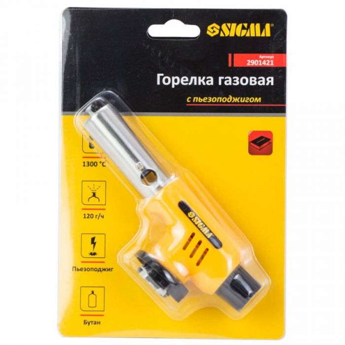 Пальник газовий з керамічним соплом та п'єзопідпалом Sigma (2901421)