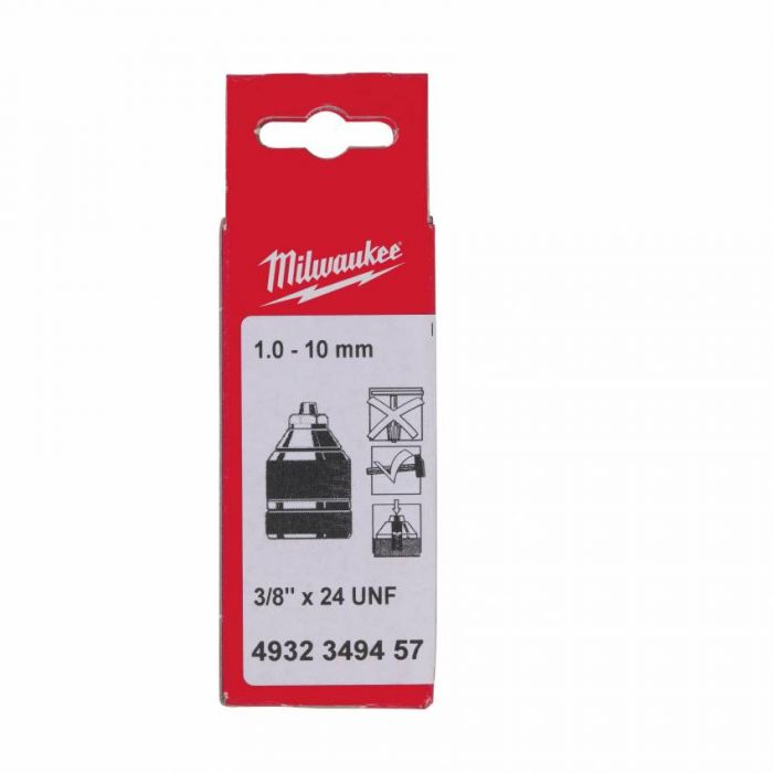 Патрон безключовий з запобіжним гвинтом MILWAUKEE 1-10 3/8"х24