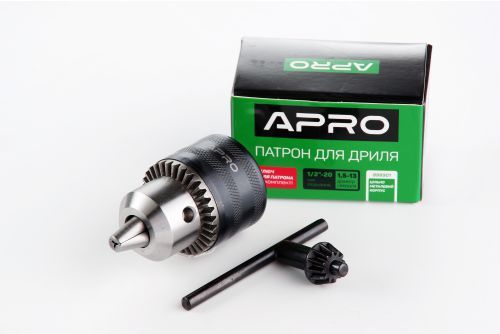 Патрон для дриля  з ключем ½ '- 20 1.5-13 мм  (APRO)