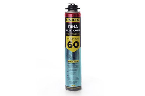 Піна монтажна професійна всесезонна Premium 60л 750мл UNIFIX