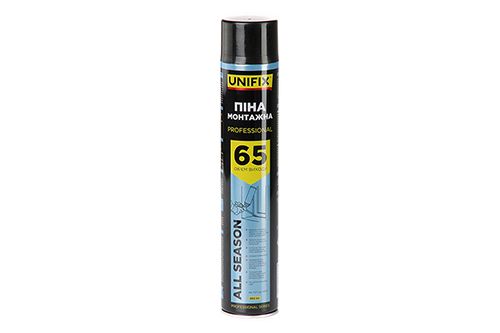 Піна монтажна професійна Всесезонна 65л 850мл UNIFIX