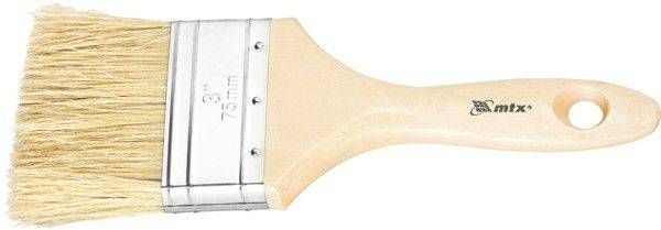 Пензель плоский "Євро" 2", натуральна щетина, дерев'яна ручка, MTX