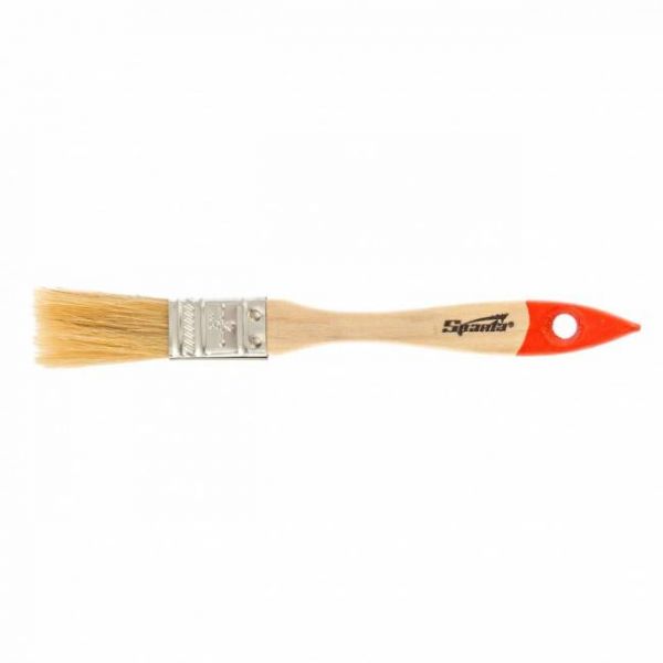 Пензель плоский Slimline 3/4" (20 мм), натуральна щетина, дерев'яна ручка, SPARTA