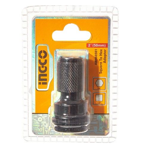 Перехідник із квадратним хвостовиком на шестигранник 1/2 на 1/4 INGCO