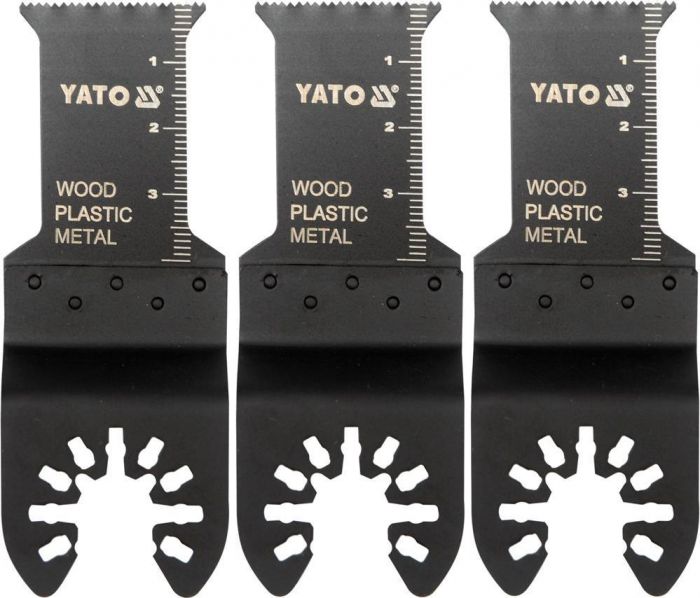 Пилки-насадки YATO BIM для різних матеріалів, що поглиблюють для реноватора, 3 шт., 40 х 28,5 мм