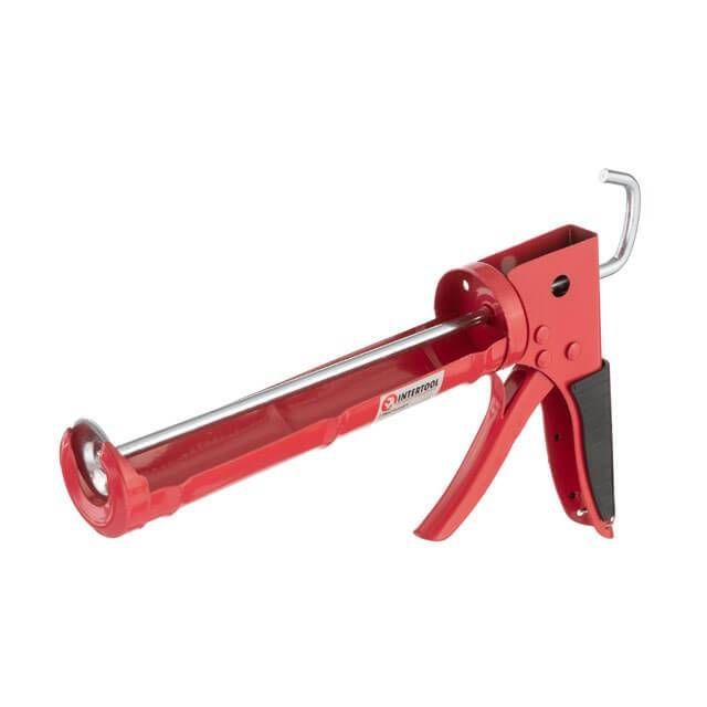 Пістолет для видавлювання силікону, 300 мл, прогумована рукоятка INTERTOOL HT-0023