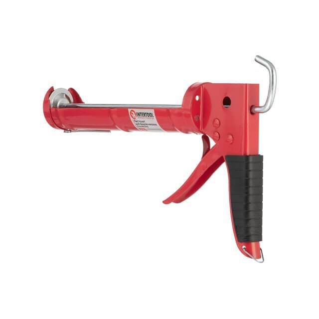 Пістолет для видавлювання силікону, 300 мл, прогумована рукоятка INTERTOOL HT-0023