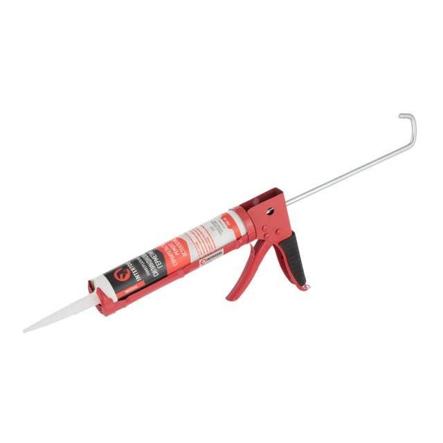 Пістолет для видавлювання силікону, 300 мл, прогумована рукоятка INTERTOOL HT-0023