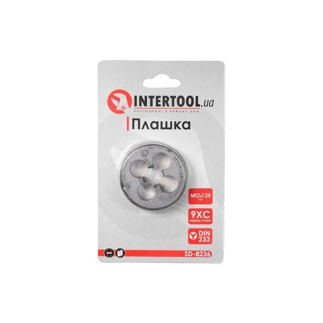 Плашка, M12×1,25 мм INTERTOOL SD-8236