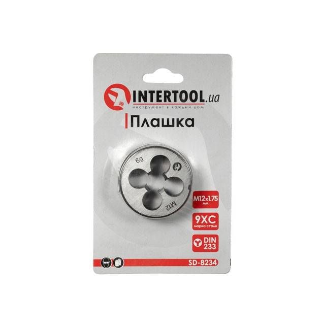 Плашка, M12×1,75 мм INTERTOOL SD-8234