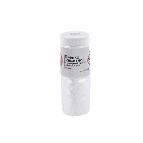 Плівка захисна з малярською стрічкою, 2400 мм, 15 м INTERTOOL KT-0804