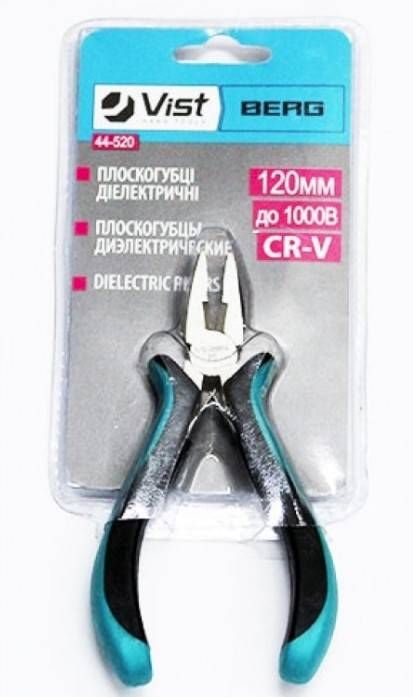 Плоскогубці діелектричні, Cr-V, 120 мм