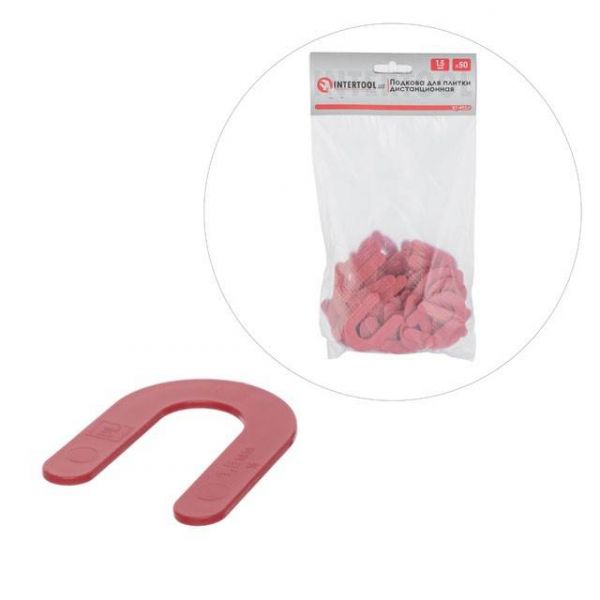 Підкова для плитки дистанційна, 1,5 мм, 50 шт. INTERTOOL KT-4941 Підкова для плитки дистанційна, 1,5 мм, 50 шт. INTERTOOL KT-4941