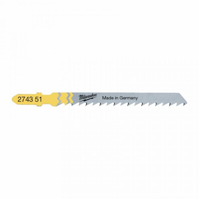 Полотна для лобзика T101D MILWAUKEE, 75мм, (5шт)