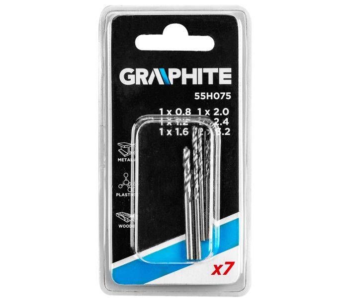 Прецизійні свердла 0,8-3,2 мм, набір 7 шт.