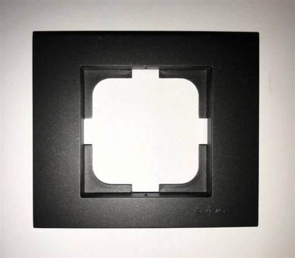 Рамка одинарна Grano черн.металік/12/240