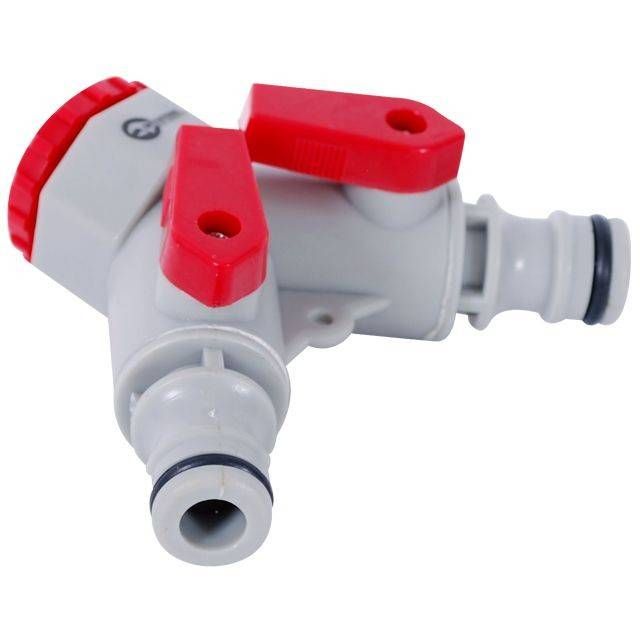 Розподілювач 2-канальний 1/2", з внутрішньою різьбою 1/2" та 3/4" на вході, регулювання кожного каналу INTERTOOL GE-2003