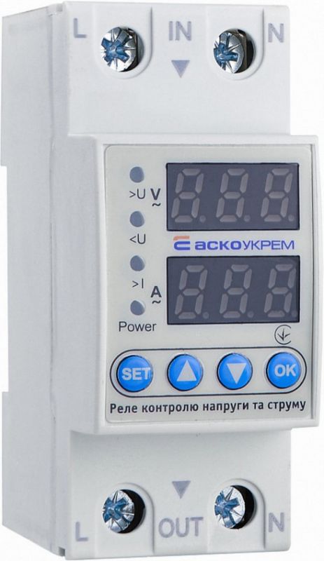 Реле контролю напруги та струму RKV 2P 63A