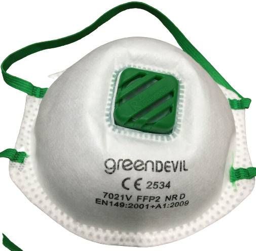 Респіратор маска C0014 з клапаном FFP2 зелений RICHMANN