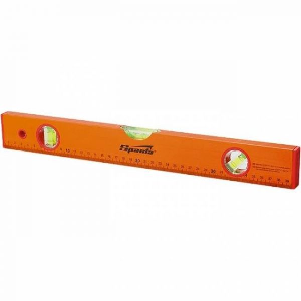 Рівень алюмінієвий 1000 мм, 3 осередки, лінійка, жовтий SPARTA