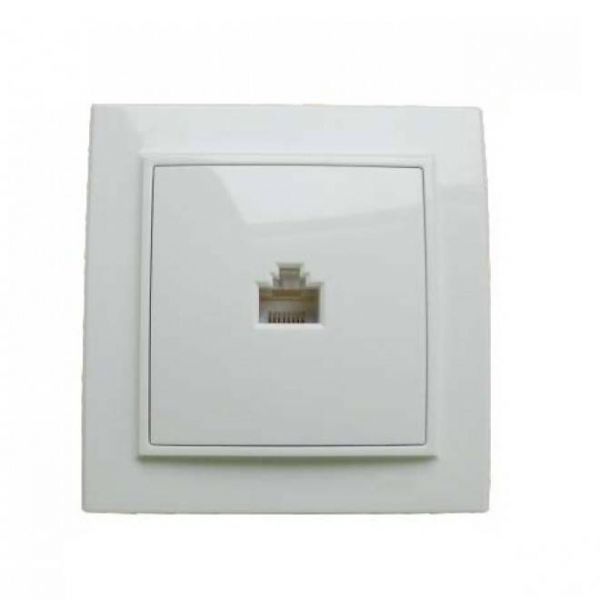 Розетка  RIGHT HAUSEN KIRA 1-а внутр. комп. біла HN-016111